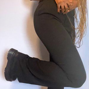 Motel Rocks Black Straight Leg Trousers